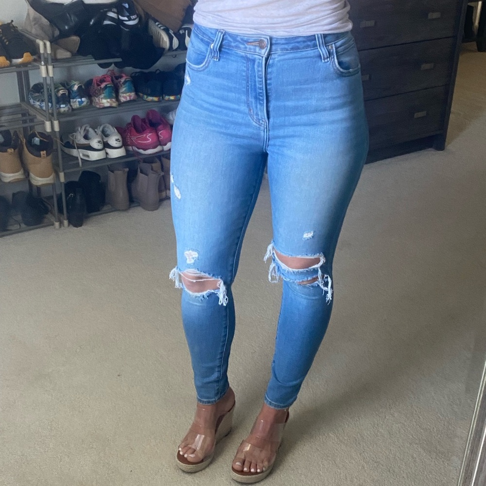 Abercrombie curve love high rise super skinny jeggings
